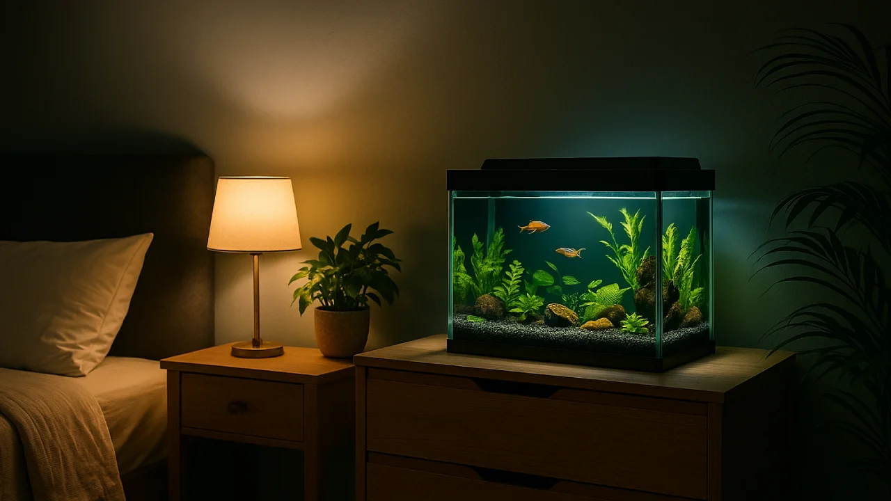 Akwarium w sypialni – estetyczna i spokojna aranżacja